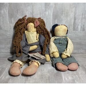 Attic Babies & Raggady Rag Dolls Naughty Nellie & Boy Lot 2